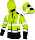 Art.Master SOFTREF  kurtka softshell, odpinany kaptur, fluorescencyjna, pasy odblaskowe, 6 kieszeni M 1