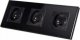 Masterled Gniazdo 230V/16A z ramką potrójne szklane białe lub czarne Gniazdo 230V/16A z ramką potrójne szklane białe lub czarne 3