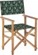 Beliani Zestaw 2 krzeseł ogrodowych akacjowy jasne drewno z białym / wzór w oliwki CINE! 4