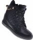 Czarne sneakersy damskie na koturnie /E8-1 12772 T796/ 39 1
