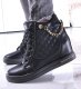 Czarne sneakersy damskie na koturnie /E8-1 12772 T796/ 39 2