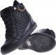 Czarne sneakersy damskie na koturnie /E8-1 12772 T796/ 39 6