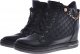 Czarne sneakersy damskie na koturnie /E8-1 12772 T796/ 39 7