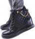 Czarne sneakersy damskie na koturnie /E8-1 12772 T796/ 39 8