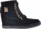 Czarne sneakersy damskie na koturnie /A10-2 12766 T891/ 36 2
