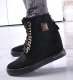 Czarne sneakersy damskie na koturnie /A10-2 12766 T891/ 36 3