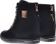 Czarne sneakersy damskie na koturnie /A10-2 12766 T891/ 36 6