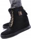 Czarne sneakersy damskie na koturnie /A10-2 12766 T891/ 36 9