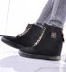 Czarne sneakersy damskie na koturnie /A10-2 12766 T891/ 36 10