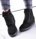 Czarne sneakersy damskie na koturnie /E8-3 12765 T891/ 37 3