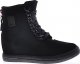 Czarne sneakersy damskie na koturnie /E8-3 12765 T891/ 37 4