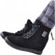 Czarne sneakersy damskie na koturnie /E8-3 12765 T891/ 37 9