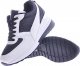 Biało czarne trampki sneakersy na niskim koturnie /E5-3 12522 T498/ 40 6
