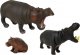 Figurka LeanToys Figurki zwierząt Safari, Hipopotamy i goryle 3