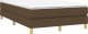 vidaXL Łóżko kontynentalne, ciemnobrązowe, obite tkaniną, 120x200 cm 3