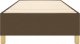 vidaXL Łóżko kontynentalne, ciemnobrązowe, obite tkaniną, 90x200 cm 5