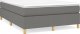 vidaXL Łóżko kontynentalne, ciemnoszare, obite tkaniną, 140x190 cm 2