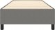 vidaXL Łóżko kontynentalne, ciemnoszare, obite tkaniną, 90x200 cm 5