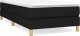 vidaXL Łóżko kontynentalne, czarne, obite tkaniną, 80x200 cm 2