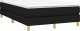 vidaXL Łóżko kontynentalne, czarne, tapicerowane tkaniną, 120x200 cm 3