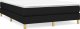 vidaXL Łóżko kontynentalne, czarne, tapicerowane tkaniną, 140x200 cm 2