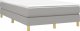 vidaXL Łóżko kontynentalne, jasnoszare, obite tkaniną, 120x200 cm 3