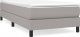 vidaXL vidaXL Łóżko kontynentalne, jasnoszare, obite tkaniną, 90x200 cm 2