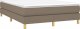 vidaXL Łóżko kontynentalne, kolor taupe, obite tkaniną, 140x200 cm 3