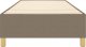 vidaXL Łóżko kontynentalne, kolor taupe, obite tkaniną, 90x200 cm 5