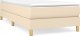 vidaXL Łóżko kontynentalne, kremowe, tapicerowane tkaniną, 80x200 cm 2