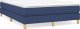 vidaXL Łóżko kontynentalne, niebieskie, obite tkaniną, 140x200 cm 2
