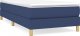 vidaXL Łóżko kontynentalne, niebieskie, obite tkaniną, 90x200 cm 2