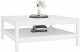 vidaXL Stolik kawowy, biały, 100x100x40 cm, lite drewno sosnowe 5