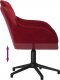 Krzesło biurowe vidaXL vidaXL Obrotowe krzesło biurowe, winna czerwień, obite aksamitem 5