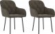 vidaXL vidaXL Krzesła stołowe, 2 szt., ciemnoszare, obite aksamitem 2