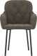 vidaXL vidaXL Krzesła stołowe, 2 szt., ciemnoszare, obite aksamitem 4