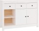 vidaXL Komoda, biała, 100x35x74 cm, lite drewno sosnowe 2