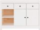 vidaXL Komoda, biała, 100x35x74 cm, lite drewno sosnowe 6