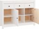 vidaXL Komoda, biała, 100x35x74 cm, lite drewno sosnowe 7