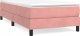 vidaXL Rama łóżka, różowa, 90x200 cm, tapicerowana aksamitem 2