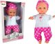LeanToys Lalka Bobas Różowa Piżama w Kropki 30 cm 1