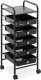 Physa Wózek pomocnik fryzjerski z uchwytem na suszarkę 5 szuflad półka 330 x 320 mm Wózek pomocnik fryzjerski z uchwytem na suszarkę 5 szuflad półka 330 x 320 mm 1