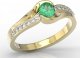 WĘC - Twój Jubiler Pierścionek z żółtego złota ze szmaragdem i diamentami model AP-6139Z-R 18 / UE- 58 1