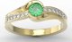 WĘC - Twój Jubiler Pierścionek z żółtego złota ze szmaragdem i diamentami model AP-6139Z-R 18 / UE- 58 2