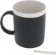 Excellent Houseware Kubek TABLICA do pisania KREDĄ czarny porcelana 1