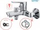 Bateria wannowa Sotbe Inari ścienne chrom (INA-BW-50228878) 2