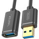 Kabel USB Unitek USB-A - USB-A 1 m Czarny (Y-C457GBK) 1