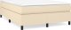 vidaXL Łóżko kontynentalne, kremowe, tapicerowane tkaniną, 140x200 cm 2
