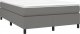 vidaXL Łóżko kontynentalne, ciemnoszare, obite tkaniną, 140x200 cm 3