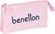 Piórnik Benetton Piórnik Potrójny Benetton Vichy Różowy (22 x 12 x 3 cm) 1